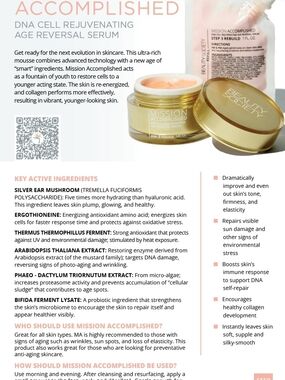 Mission Accomplished DNA Cell Rejuvenating Age Reversal Serum - Cream